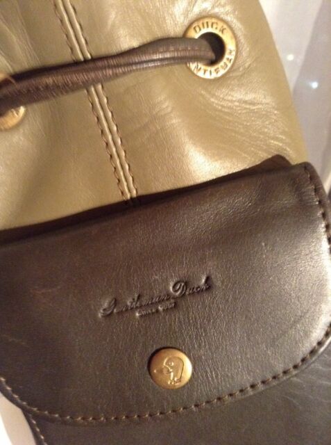 Gentleman Duck Shoulder olive color Leather handbag RARE!!!!!!!!!!! | eBay