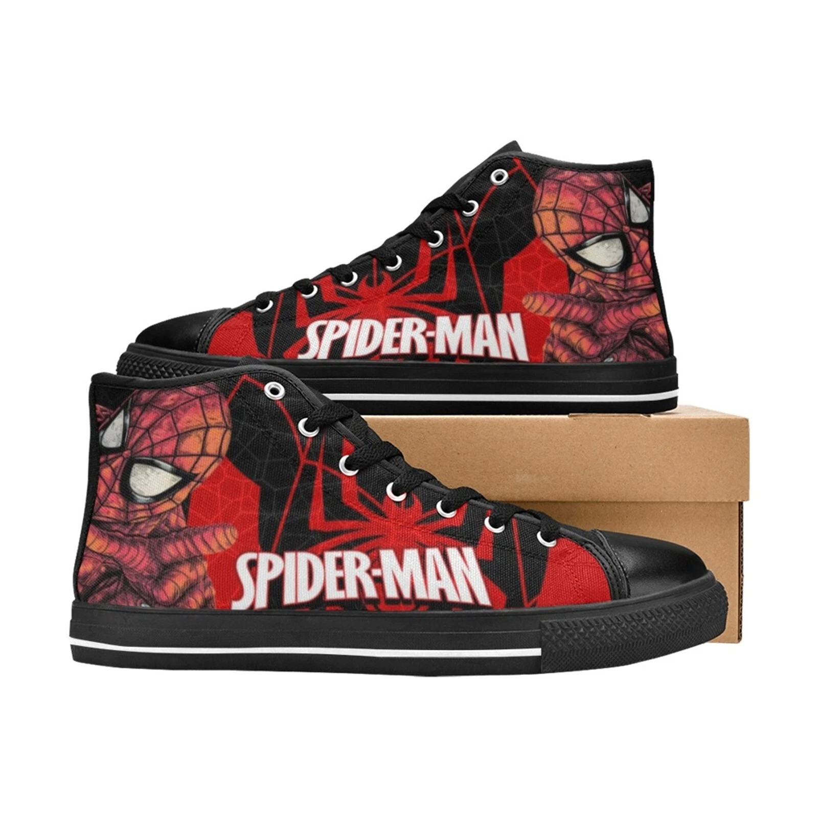 Spiderman Custom Sneakers High Top Men's Athletic Shoes Canvas