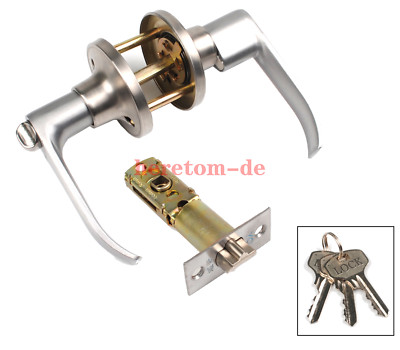 Door Knob Lockset with 3 Keys Privacy Handle Bedroom Bathroom Handle Lock