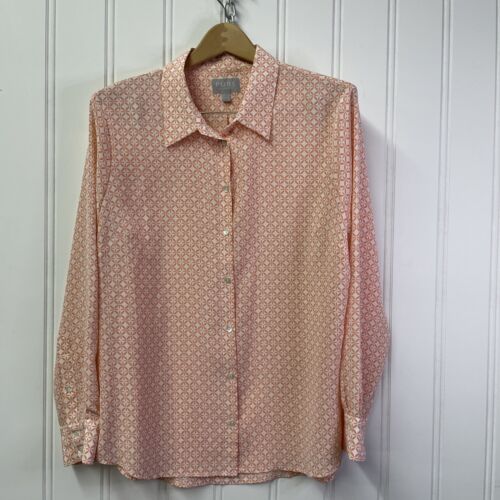 PURE COLLECTION Pink Satin 100% Silk Shirt / Blou… - image 1