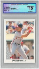 1990 Leaf CARLOS BAERGA #443 Rookie RC 💎 DSG 10 Gem Mint