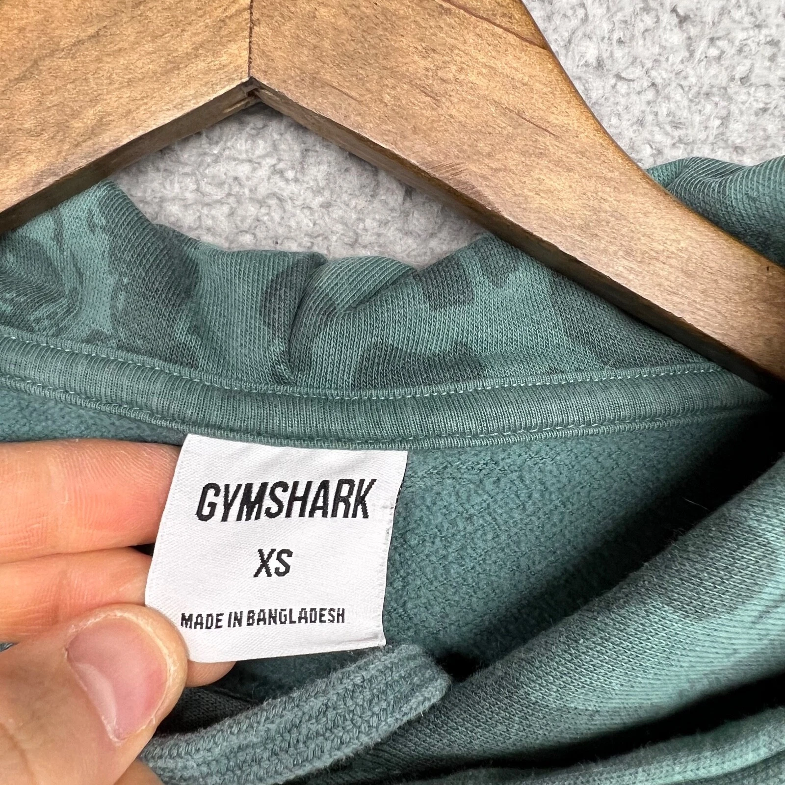 gymshark leopard print camo all over spellout sweatshirt