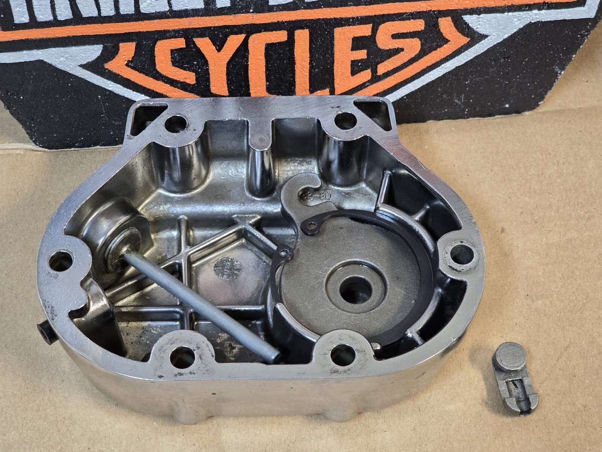 GENUINE HARLEY DAVIDSON 37082-87 FINNED CHROME TRANSMISSION COVER