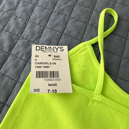 NWT Girl’s Malibu Sugar Lemon Lime (Bright Yellow) Tank, Size 7-10 - Picture 3 of 4