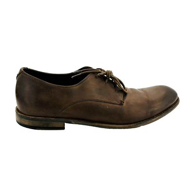 John Varvatos U.S.A. Brown Leather Cap-Toe Derby Shoes 10 John Varvatos Cap Toe Oxford Dress Shoes Brown Men main image 4