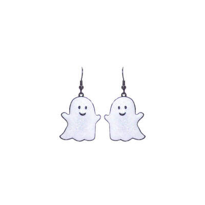 Cute Ghost Earrings (1x2in)