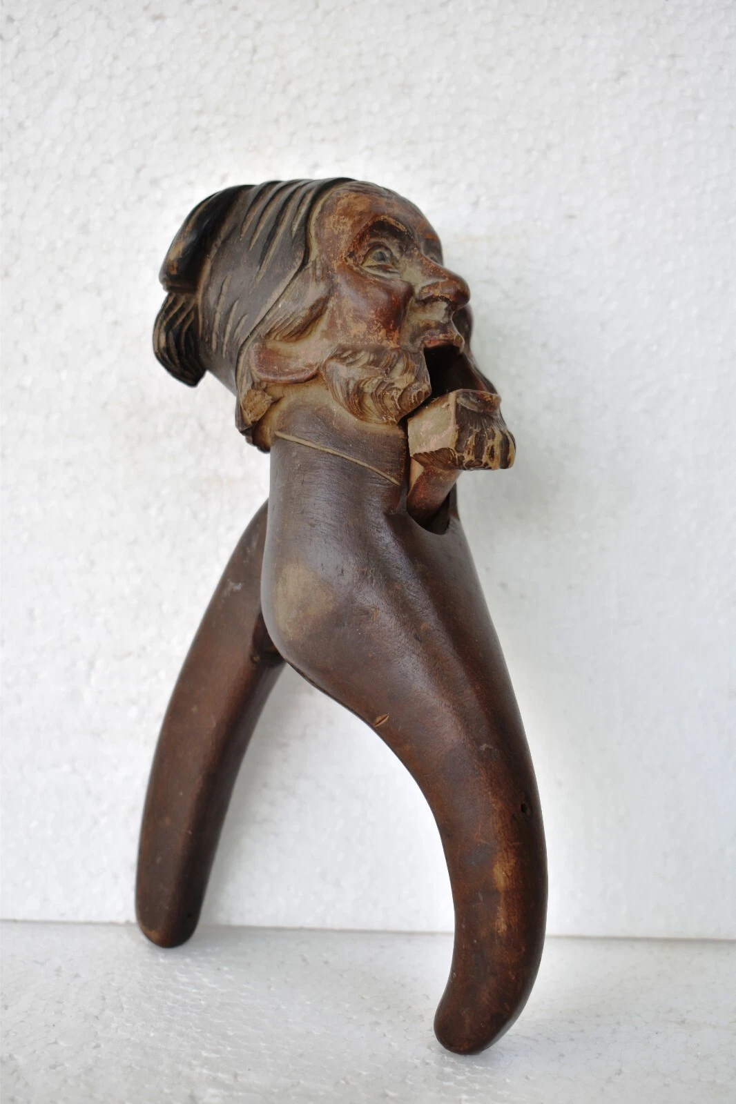 Antique Hand Carved Wooden Nut Cracker Character - St Cergue Collect