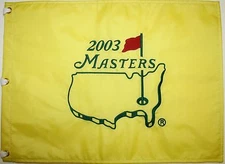 TWO - 2003 Masters Flag - Mike Weir Canadian Champion