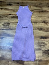 Promesa Womens Sweater Dress SMALL Purple Long Maxi Knit Dress EUC