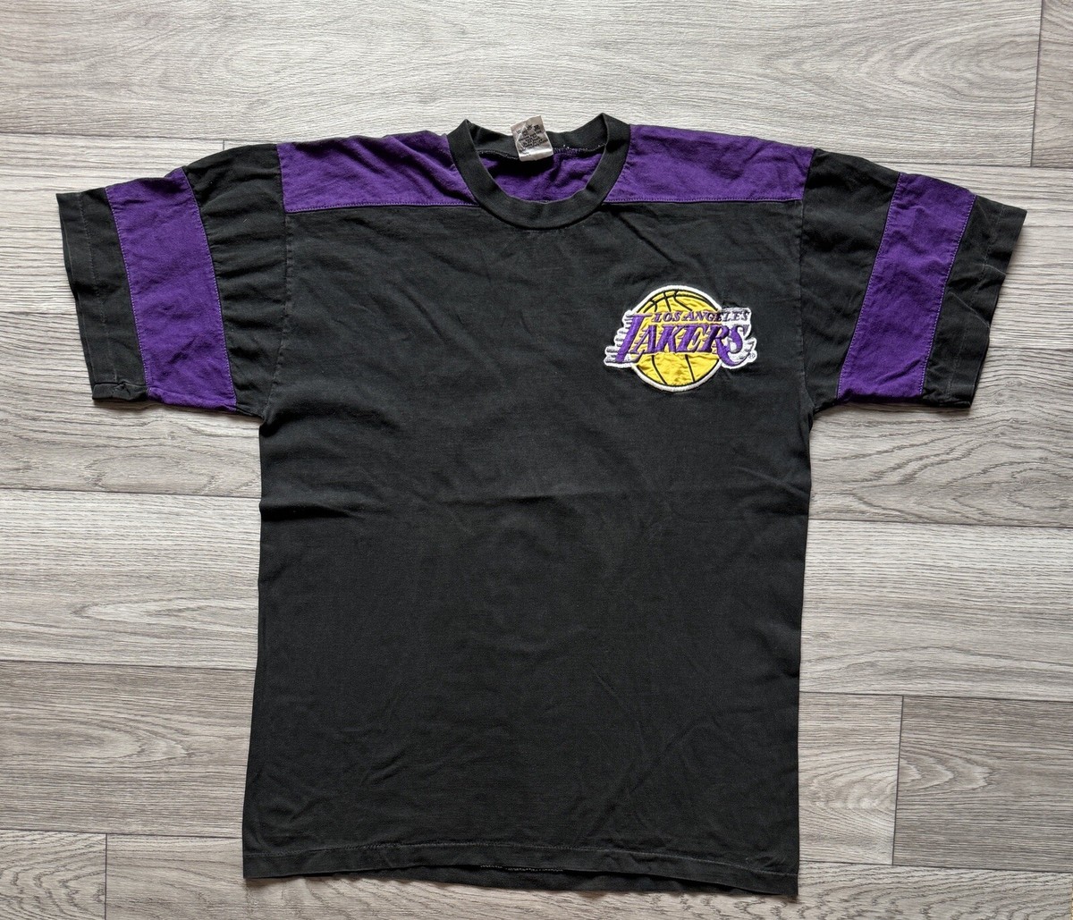 Vintage 90s Los Angeles Lakers All Over Print Miller Made In USA 