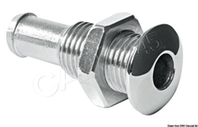Osculati Borddurchlass AISI 316 klein rund 1/4''