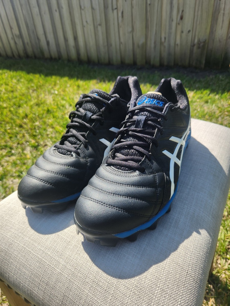 MENS Asics GEL-LETHAL 18 Black/ Blue size11.5 football cleat  display picture 1