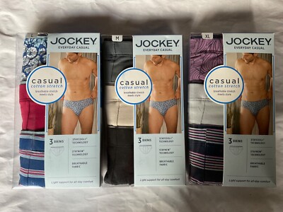 Jockey Everyday Casual 3 Pack Cotton Stretch Bikini New Green Black Tropical