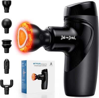 BOB UND BRAD M7 Plus Mini-Massage-Pistole mit Wärme-Therapie Deep Tissue Portable Geschenke