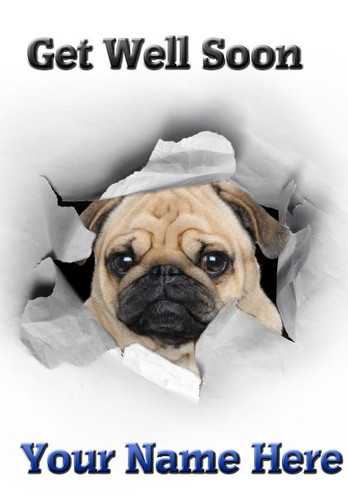 PUG CARD Birthday,father;s Well home A5 Personalised Greeting Card PID018 - Picture 3 of 16