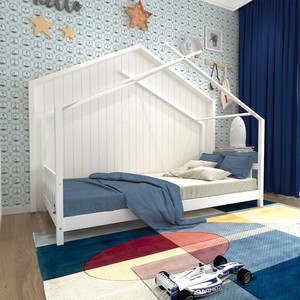 kids wooden single bed