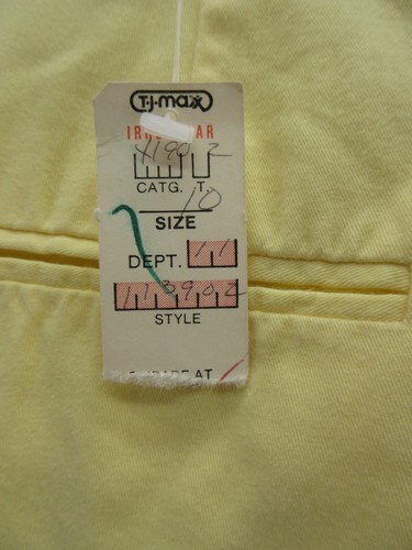 VINTAGE Ralph Lauren Pants Women 10 Yellow High Rise Trousers Pleated Cuffed NEW - Picture 8 of 12