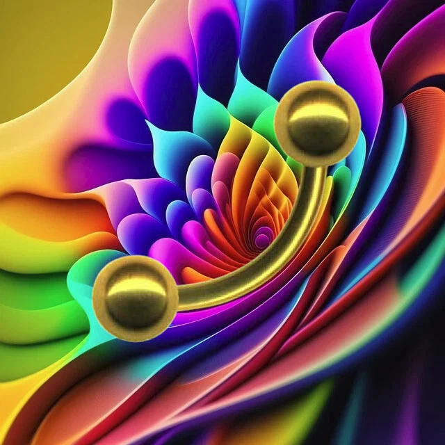 PIERCING BANANE mit INNENGEWINDE 1,2 x 8 mm I Echt 585 MASSIV GOLD I 46015-8 I - Bild 4 von 4