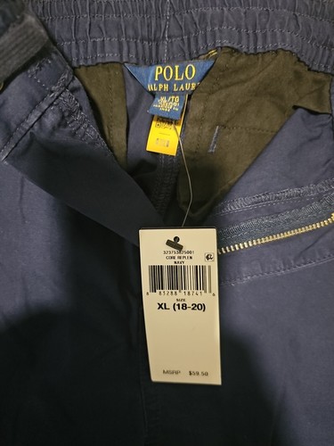 NWT Polo Ralph Lauren Navy Blue Zip Pocket Jogger Pants Size XL (18-20) - Picture 3 of 4