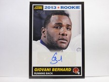 2013 Score Rookie Black Signatures /25 Giovani Bernard #369 Rookie Auto RC