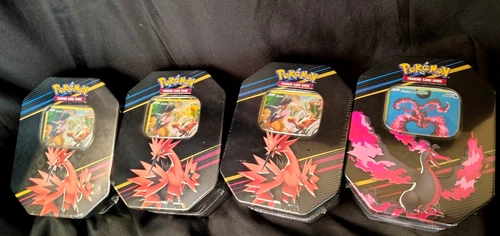 Pokemon TCG: Crown Zenith Tin Set of 4 - Galarian Zapdos SEALED