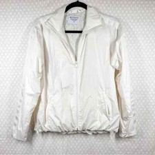 Athleta Women Jacket Sz XS Cream White Sightseer Lace Full Zip Windbreaker