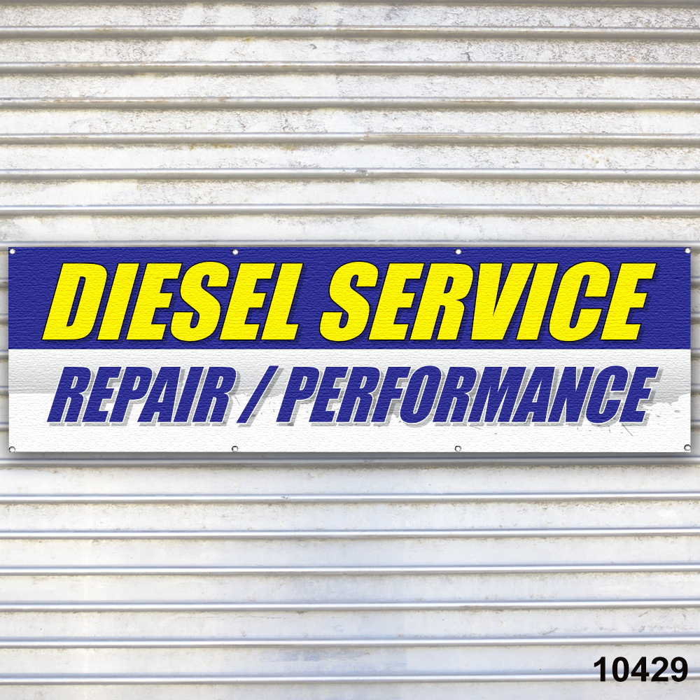 Diesel Service Banner Sign Auto Repair Tire Dealer Service Bay Garage