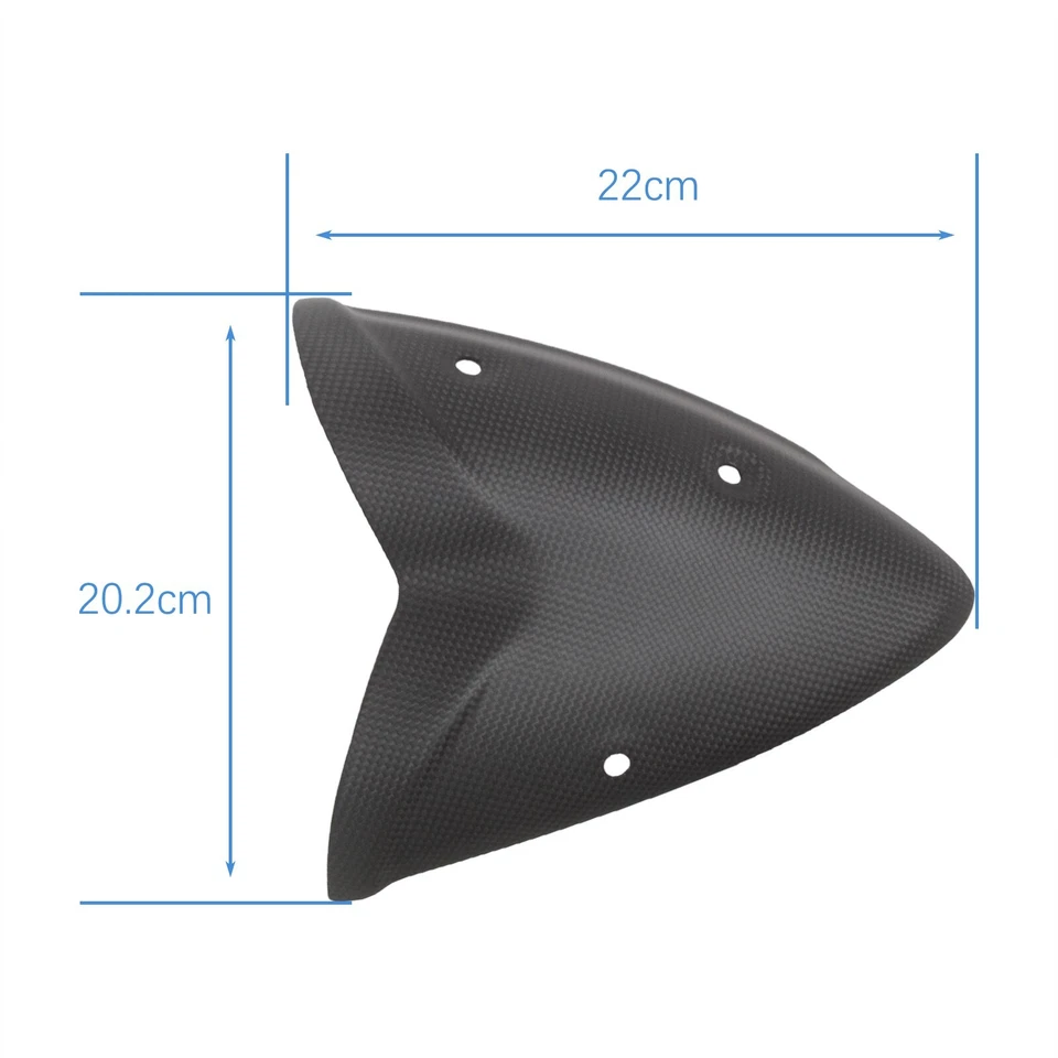 Cubierta de tubo de escape de fibra de carbono mate protector térmico mate para Ducati Monster 1100 EVO Foto 2 de 4