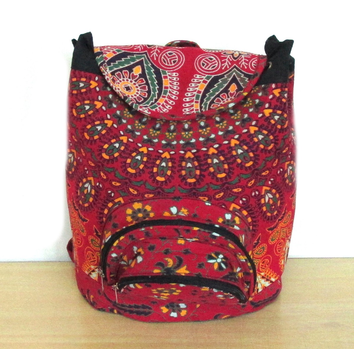 Backpack Bag Indian Cotton Hippie Peacock Mandala Unisex Men  display picture 2