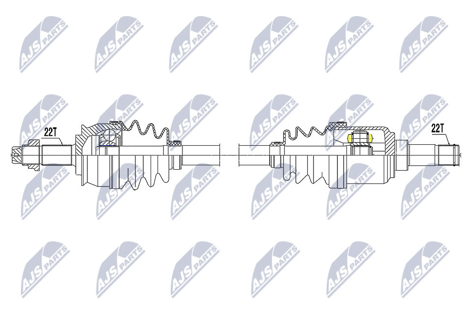 NTY NPW-FT-060 Drive Shaft for FIAT,LANCIA