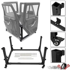 Door Hanger Storage Rack Movable Cart For Jeep Wrangler TJ JK JL JT 87-24
