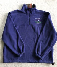 Stony River Fleece Pullover Jacket “ Big Sky Montana” Navy Blue Mens Size XL NWT