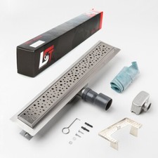 Caniveau De Douche 500x70mm Avec Siphon En Acier Inoxydable Et Filtre À Cheveux