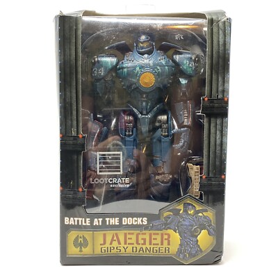 2016 NECA LootCrate Exclusive Pacific Rim Gipsy Danger Battle At The Docks READ!