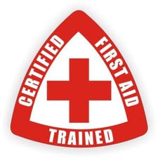 Certified First Aid Trained Hard Hat Sticker Decal