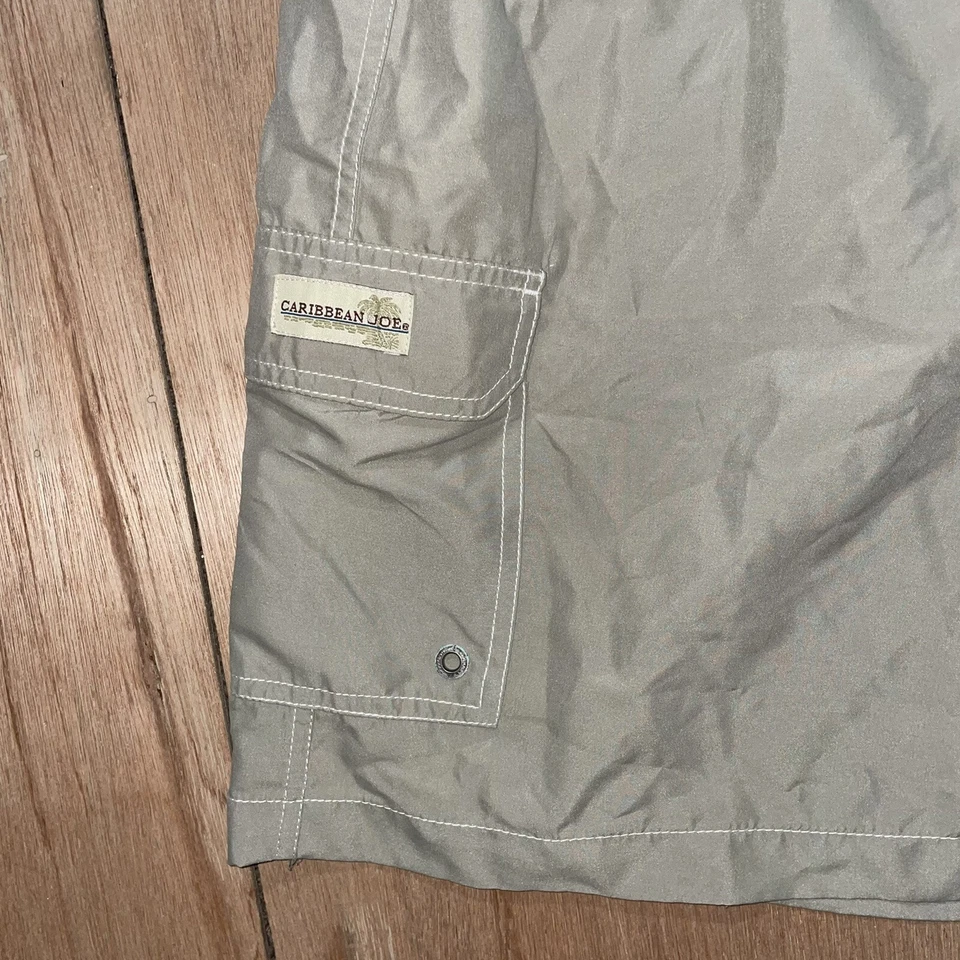 Caribbean Joe Mens Shorts Large Floral Lined Swim Trunks Cargo Pocket - Image 3 of 4