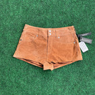 NWT BLANKNYC Fortune Cookie Tan Suede Micro Shorts Sz 25 — photo 1