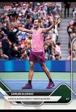 2025 Topps NOW Tennis Card #TN-CA Carlos Alcaraz Wins US Open PR: 11826 Presale