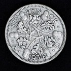 1934 George V Sixpence — photo from another recent sale