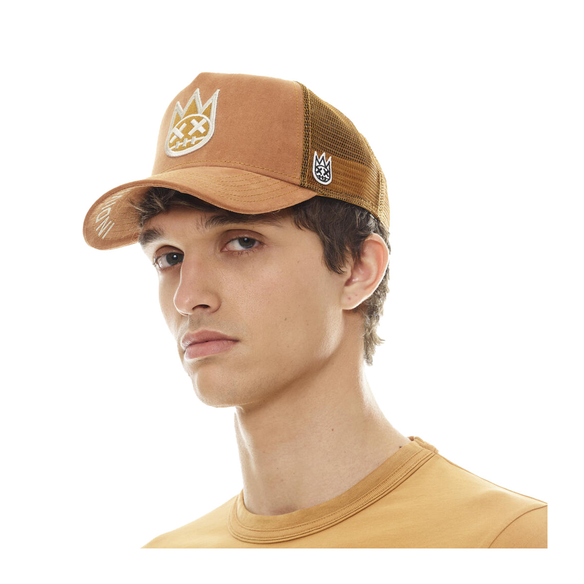 Культовая шапка дальнобойщика с логотипом Shimuchan мужская коричневая 624BC 7890₽