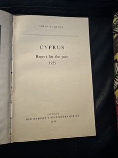 Vintage Cyprus Report For The Year 1955 Colonial Office