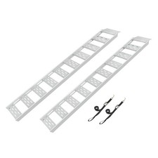 Aluminum Straight Fixed Ramp W/ Treads 2pk Easily  Safely Load  Unload Light