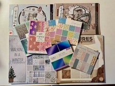 Crafter's Companion Action & Co. Papierpaket teils mit Glitzer Folie Winter Holz