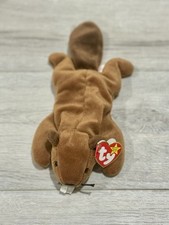 Ty Bucky Beanie Baby Beaver Beanbag Plush 1995 PVC