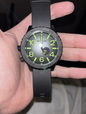 Nixon 51-30 Men's Black Analog Wristwatch Swiss Movement 300m Rubber Strap