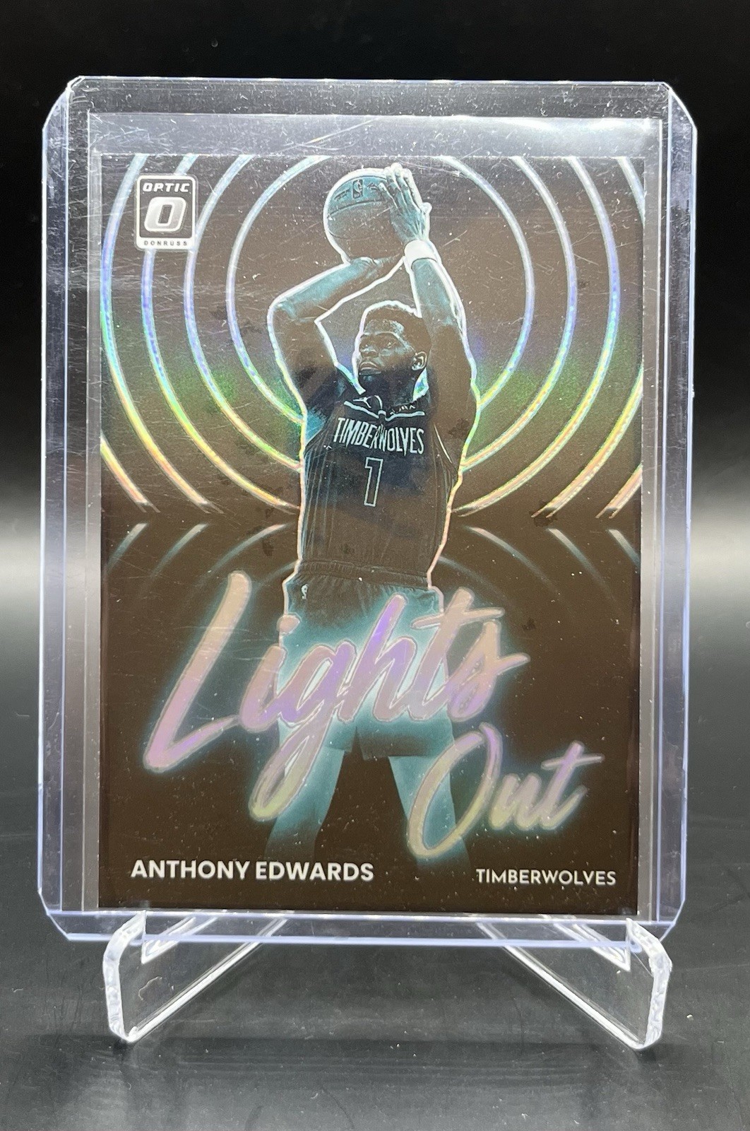 2022-23 Donruss Optic Anthony Edwards Lights Out Holo #12