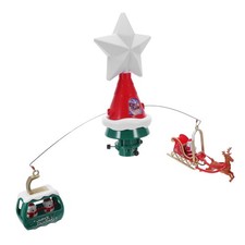 Rotating Glowing Treetop Star Light up Christmas Decorations Topper