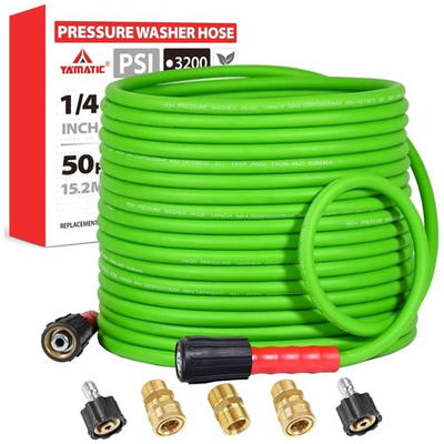 #ad Flexible 50FT Power Washer Hose Kink Resistant $54.74