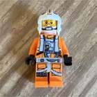 LEGO Star Wars Rebel Pilot minifigure orange flight suit removable helmet