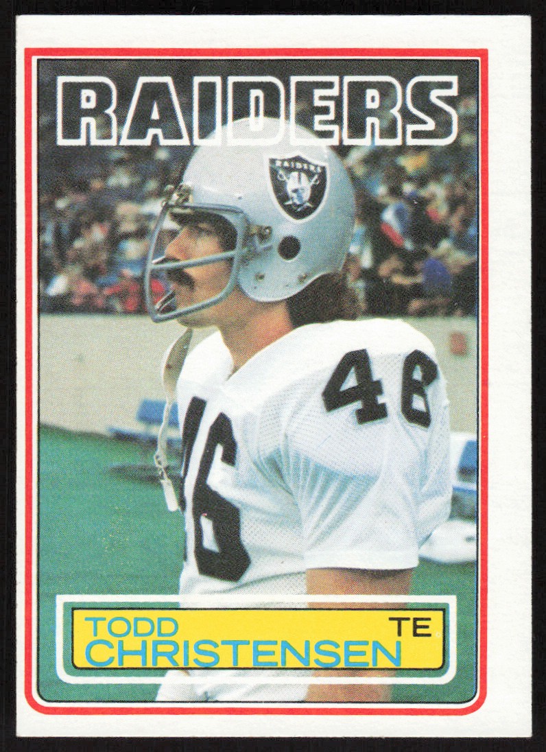1983 Topps Todd Christensen Football RC Card #298 - Los Angeles Raiders
